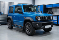 Suzuki Jimny 2018- рр. Бокові пороги Maya Blue (2 шт., Алюміній) фото 1