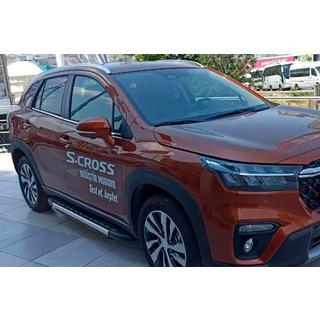 Бокові пороги Duru (2 шт., Алюміній) Suzuki SX4 S-Cross 2021- рр. фото 4