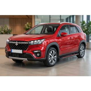 Бокові пороги Maya Red (2 шт., Алюміній) Suzuki SX4 S-Cross 2021- рр. фото 1