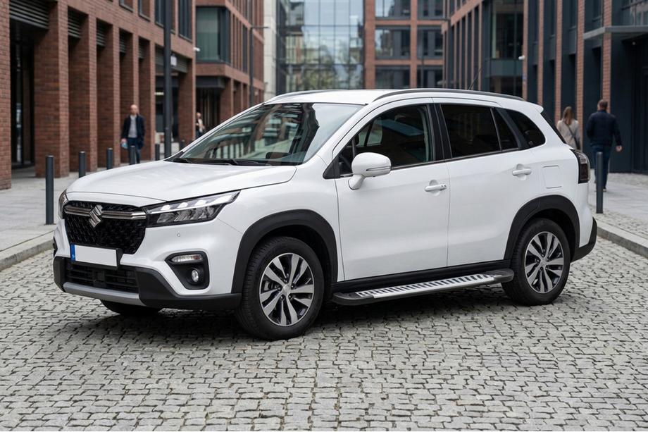 Suzuki SX4 S-Cross 2021- рр. Бокові пороги Line (2 шт., Алюміній) Фото 1