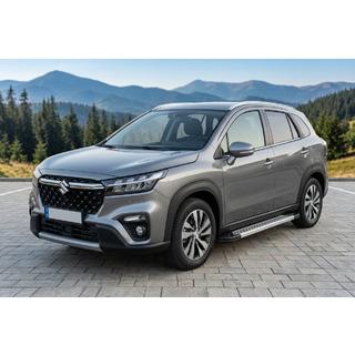 Бокові пороги Vision New Grey (2 шт., Алюміній) Suzuki SX4 S-Cross 2021- рр. фото 1