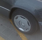 Mercedes E-сlass W124 1984-1997 рр. Накладки на арки 1989-1995 (4 шт, чорні, ABS-пластик) фото 2