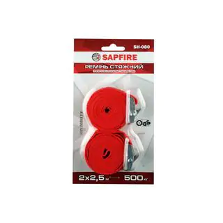 Ремінь стяжний із пружинним замком 500 кг 2х2,5 м SH-080 SAPFIRE фото 4