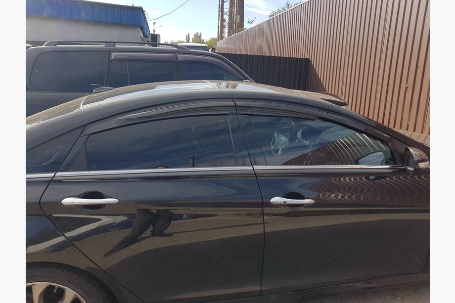 Hyundai Sonata YF 2010-2014 рр. Вітровики (4 шт., Sunplex Sport) Фото 2