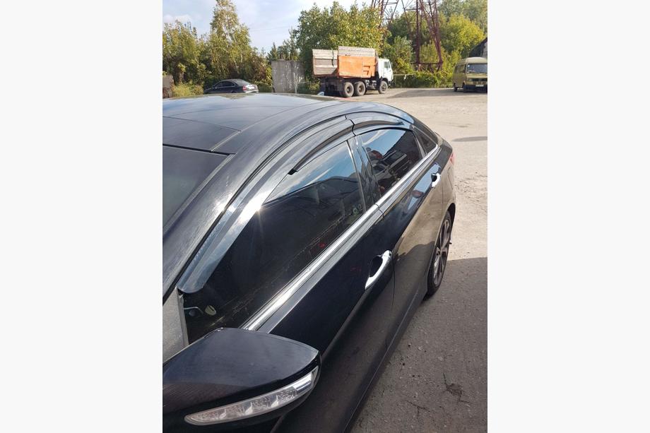 Hyundai Sonata YF 2010-2014 рр. Вітровики (4 шт., Sunplex Sport) Фото 3