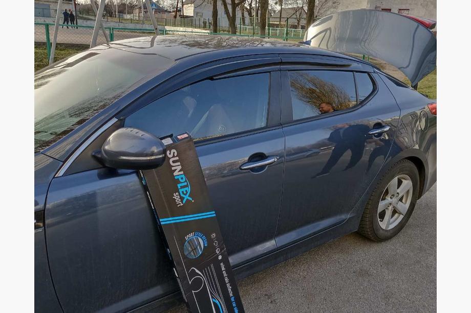Kia Optima 2010-2016 рр. Вітровики (4 шт., Sunplex Sport) Image