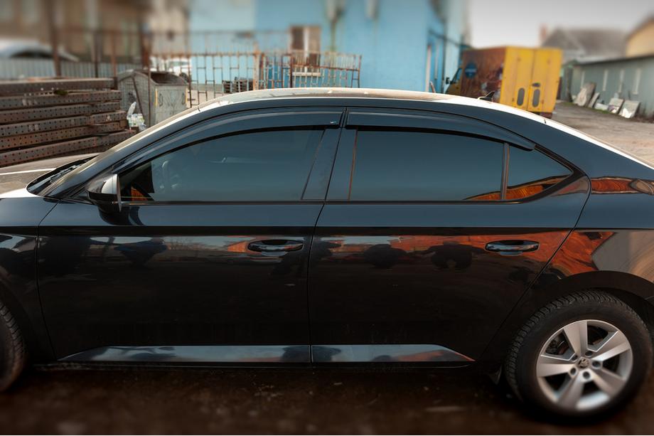 Skoda Superb 2015-2024 рр. Вітровики SD (4 шт., Sunplex Sport) Фото 2