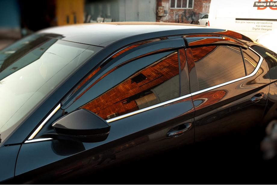 Skoda Superb 2015-2024 рр. Вітровики SD (4 шт., Sunplex Sport) Фото 5