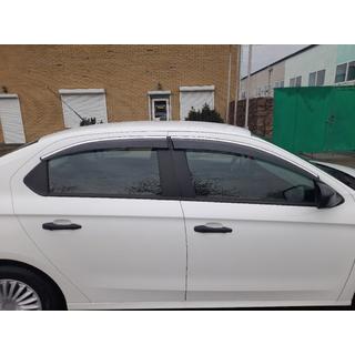 Вітровики з хромованим молдингом (4 шт., Sunplex Chrome) Peugeot 301 2012- рр. фото 4