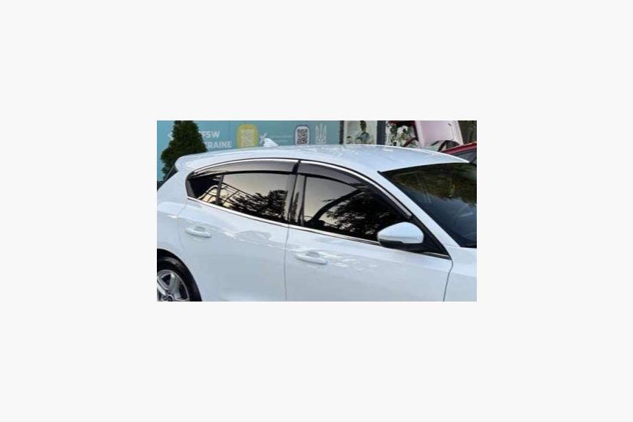 Ford Focus IV 2018- рр. Вітровики з хромованим молдингом HB/SD (4 шт., Sunplex Chrome) Фото 2