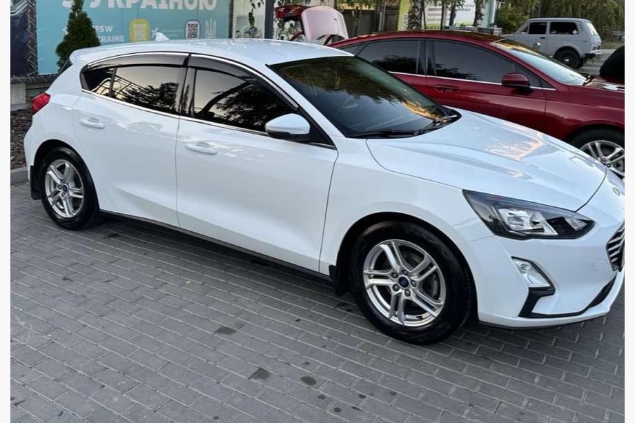Ford Focus IV 2018- рр. Вітровики з хромованим молдингом HB/SD (4 шт., Sunplex Chrome) Image