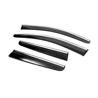 Вітровики з хромованим молдингом (4 шт., Sunplex Chrome) Peugeot 3008 2016-2023 рр. фото 4