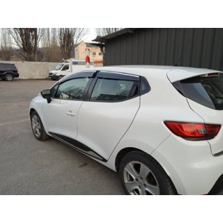 Вітровики з хромованим молдингом (4 шт., Sunplex Chrome) Renault Clio V 2019- рр. фото 4