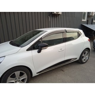 Вітровики з хромованим молдингом (4 шт., Sunplex Chrome) Renault Clio V 2019- рр. фото 1