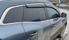 Renault Kadjar 2015-2022 рр. Вітровики з хромованим молдингом (4 шт., Sunplex Chrome) фото 5