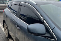 Renault Kadjar 2015-2022 рр. Вітровики з хромованим молдингом (4 шт., Sunplex Chrome) фото 3