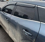 Renault Kadjar 2015-2022 рр. Вітровики з хромованим молдингом (4 шт., Sunplex Chrome) фото 4