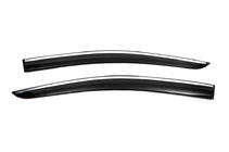 Volkswagen Caddy 2020- рр. Вітровики з хромованим молдингом (4 шт., Sunplex Chrome) фото 3