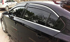 Вітровики з хромованим молдингом (4 шт., Sunplex Chrome) фото 1