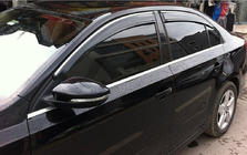 Вітровики з хромованим молдингом (4 шт., Sunplex Chrome) фото 2