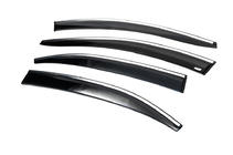 Вітровики з хромованим молдингом (4 шт., Sunplex Chrome) фото 4