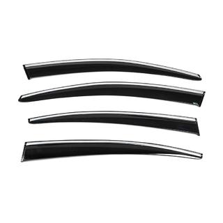 Вітровики з хромованим молдингом (4 шт., Sunplex Chrome) Volkswagen Passat B6 2006-2012 рр. фото 4