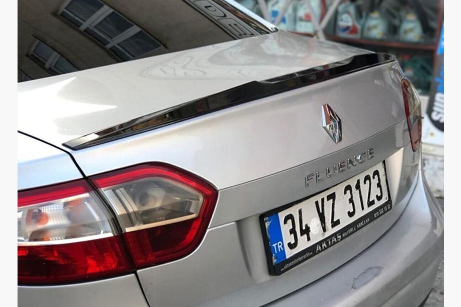 Renault Fluence 2009-2016 рр. Спойлер LIP (Sunplex, чорний) (125,4см *7,2см) Фото 6