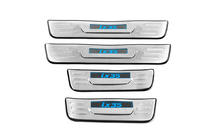 Hyundai IX-35 2010-2015 рр. Накладки на пороги Libao LED (4 шт, нерж) фото 1