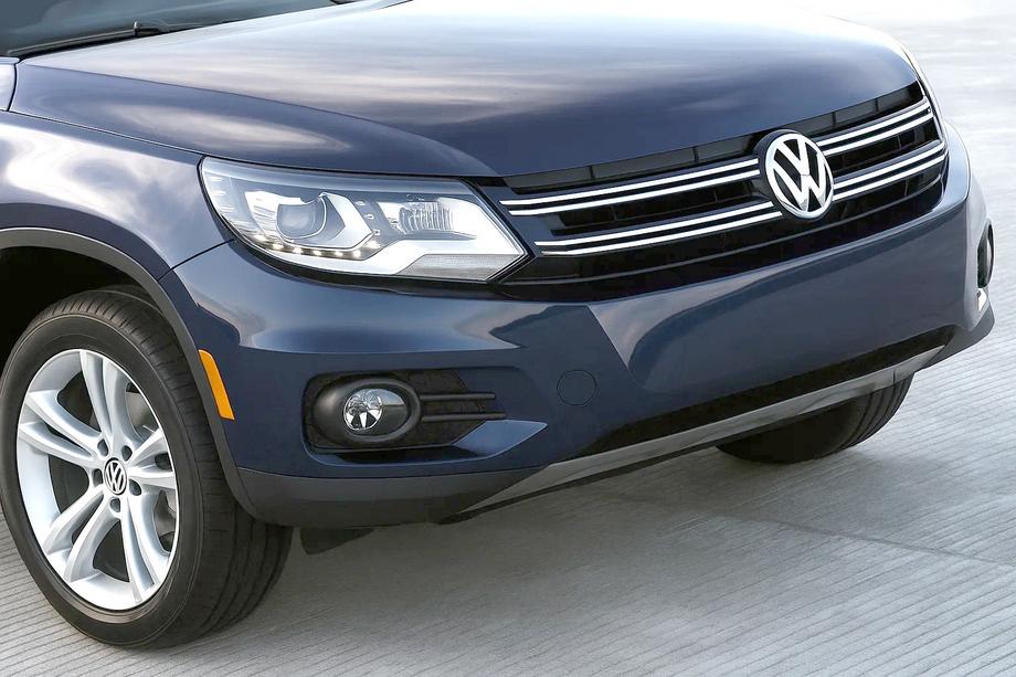 Volkswagen Tiguan 2007-2016 рр. Передня накладка 2007-2010 (нерж) Фото 1