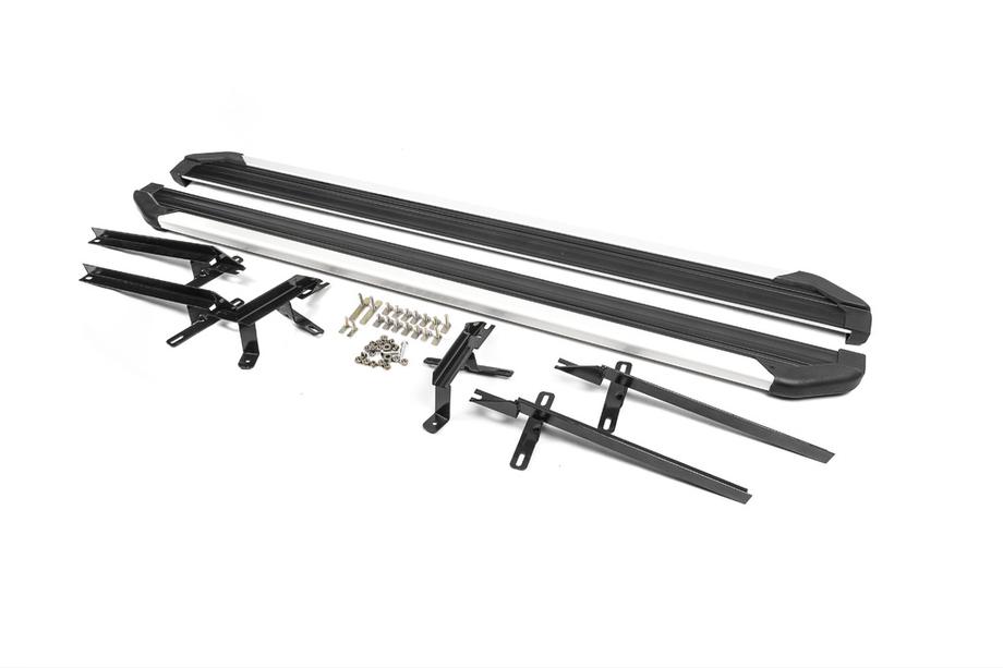 Nissan X-trail T31 2007-2014 рр. Бокові пороги OEM V1 (2 шт, алюм.) Image