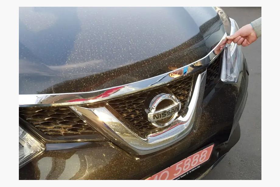Nissan X-trail T32/Rogue 2014-2021 рр. Накладка на капот Libao (пластик) Фото 5
