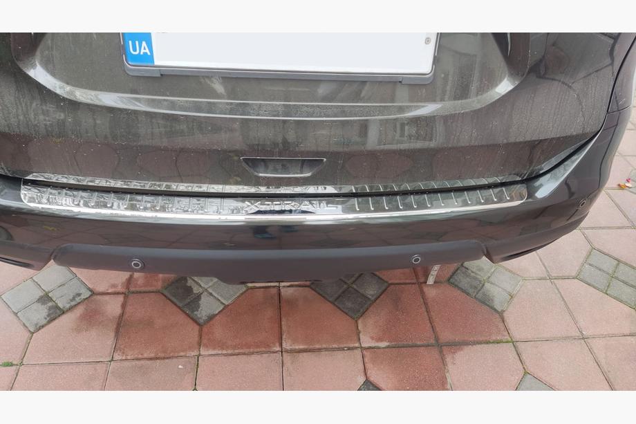 Nissan X-trail T32/Rogue 2014-2021 рр. Накладка на задній бампер Libao (нерж) Фото 2