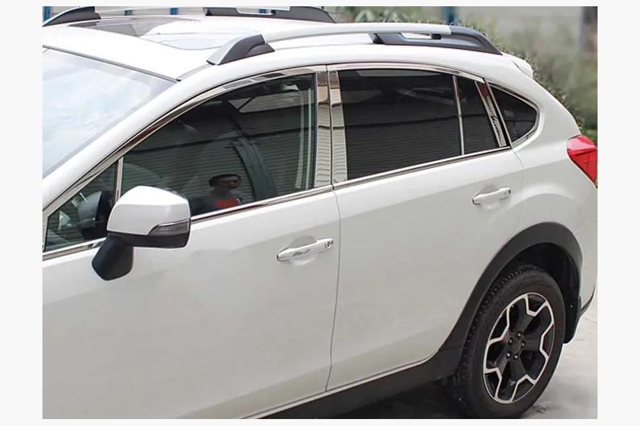 Subaru XV 2011-2017 рр. Молдинги дверних стояків Libao (4 шт, пласт) Фото 2