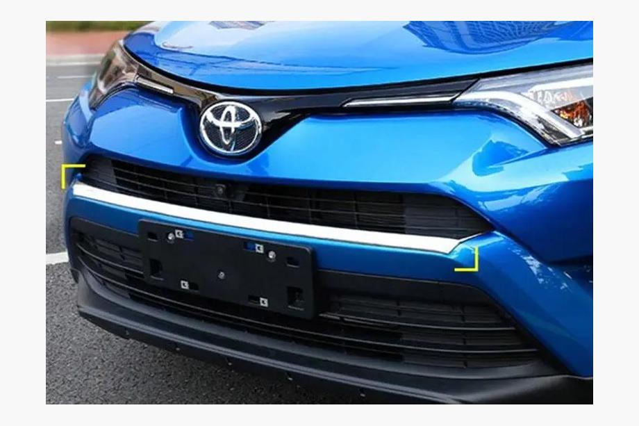 Toyota Rav 4 2013-2018 рр. Накладка на передній бампер Libao 2016-2018 (пластик) Фото 1
