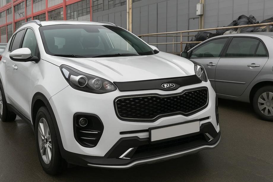 Kia Sportage 2015-2021 рр. Передня накладка V4 (2015-2019) Фото 1