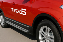 Chery Tiggo 5 2013- рр. Бокові пороги OEM (2 шт., алюміній) фото 2