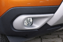 Renault Duster 2018-2024 рр. Накладки на протитуманки (ABS, сіра) фото 1