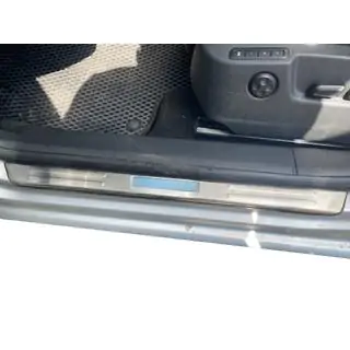 Накладки на пороги Libao (4 шт, нерж) Skoda Superb 2009-2015 рр. фото 4