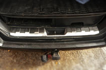 Nissan X-trail T31 2007-2014 рр. Накладка на задній поріг 2007-2010 (нерж) фото 3
