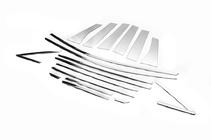 Ford Kuga/Escape 2013-2019 рр. Повна окантовка скла Libao (18 частин, нерж) фото 2