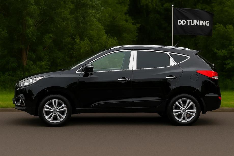 Hyundai IX-35 2010-2015 рр. Повна окантовка стекол та стійок LIBAO (20 шт, нерж.) Image