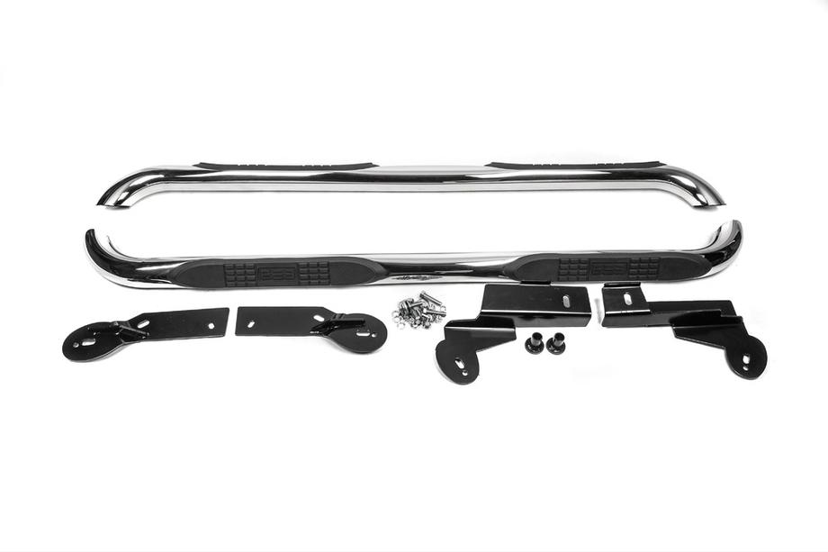 Toyota Rav 4 2006-2013 рр. Бічні труби для довгої бази L 169,5 см (76мм, 2 шт, нерж) Фото 2