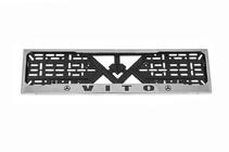 Mercedes Vito/V-class W447 2014- рр. Рамка під номер хром (1 шт, нержавіюча сталь) фото 1