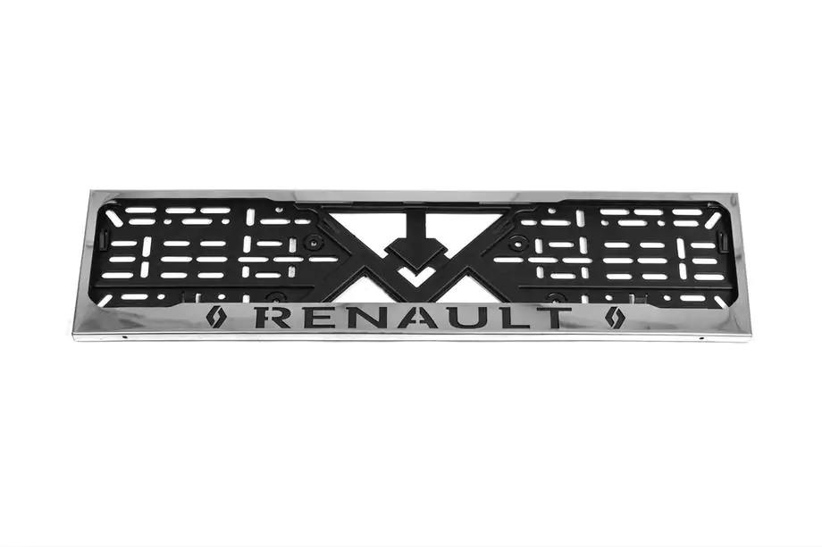 Renault Рамка під номер хром Renault (1 шт, нержавіюча сталь)