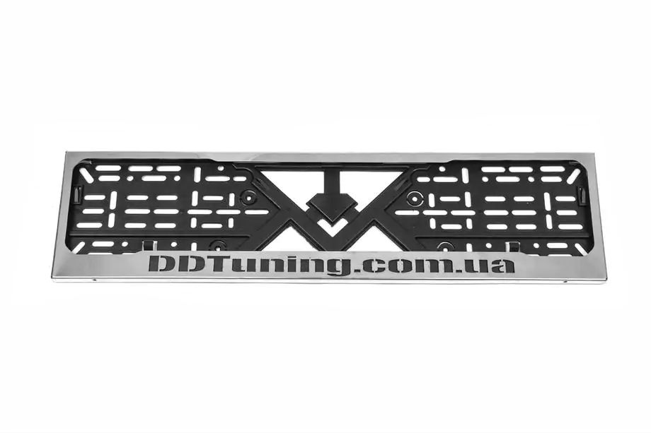 Рамка під номер хром DD Tuning (1 шт, нержавіюча сталь) Фото 2