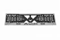 Audi Рамка під номер хром Audi (1 шт, нержавіюча сталь) фото 3