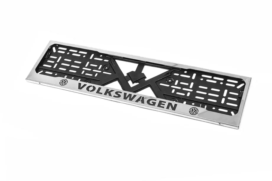 Volkswagen Рамка під номер хром Volkswagen (1 шт, нержавіюча сталь)