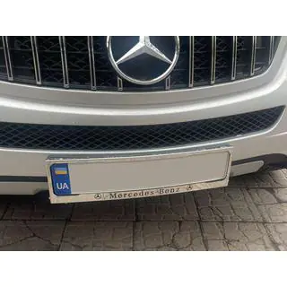 Рамка під номер хром Mercedes (1 шт, нержавіюча сталь) фото 4