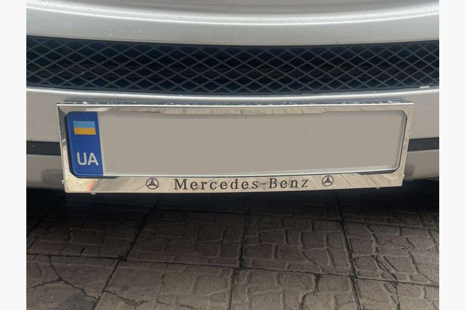 Рамка під номер хром Mercedes (1 шт, нержавіюча сталь) Image