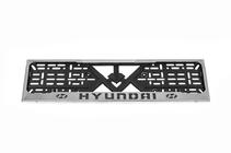 Hyundai Рамка під номер хром Hyundai (1 шт, нержавіюча сталь) фото 2